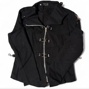 Black Fetish Lip Service Bondage Jacket